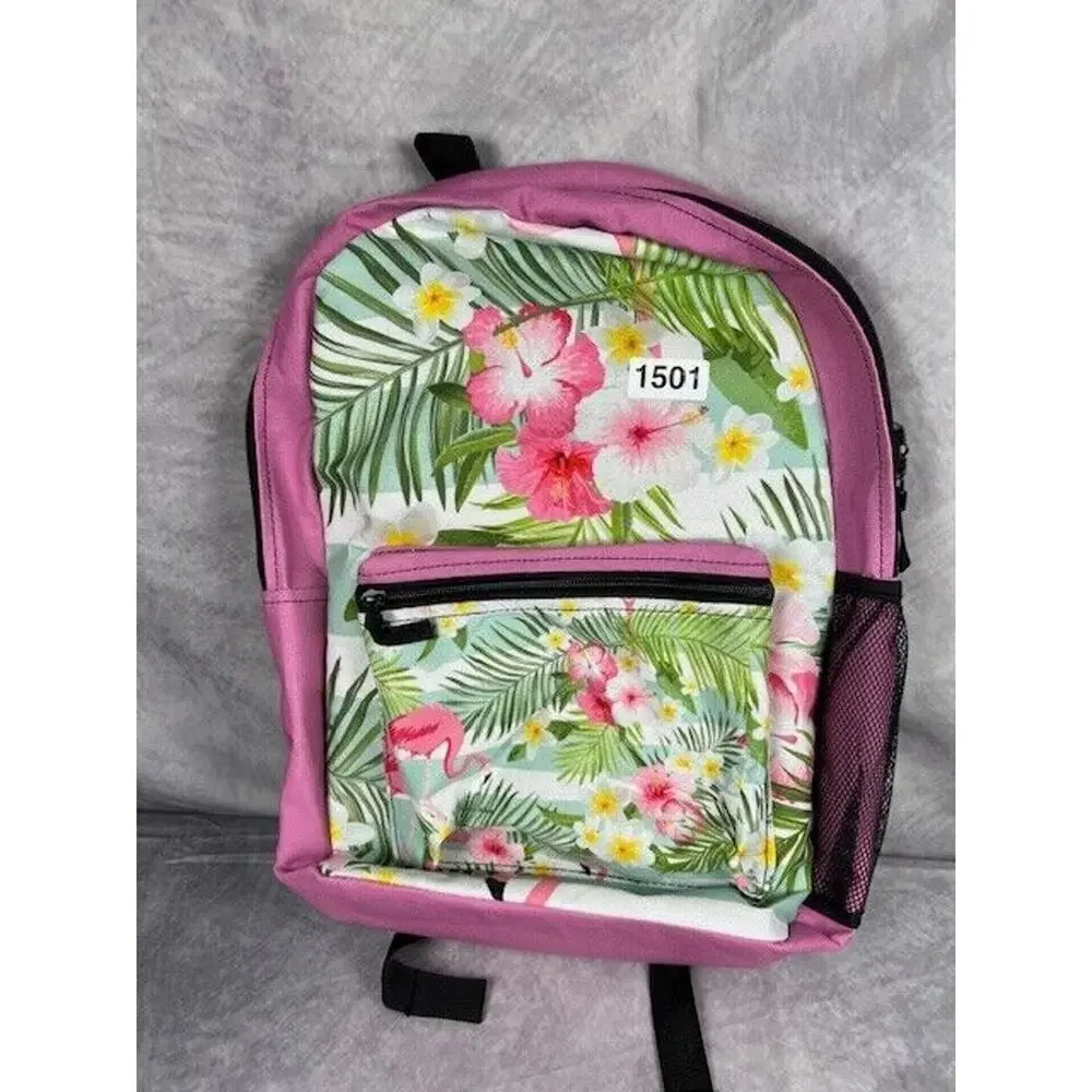 OOAK Backpack for School/Travel and Work with Padded Comfort, Pink Floral
